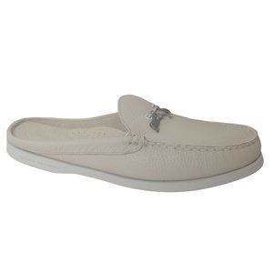 Sperry Top Sider Womens 10M Slip On Boat Shoes Dolphin Shell Charms Ivory EUC